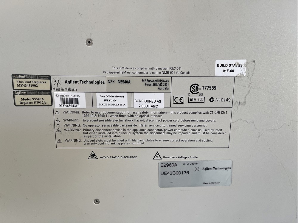 Agilent Technologies N2X N5540A Serial Protocol Tester