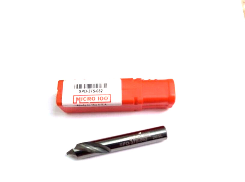 Micro 100 3/8" Solid Carbide 82° Spotting Spot Drill