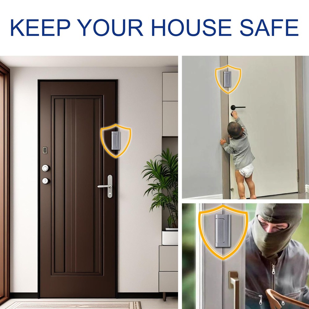 Kirphealy Home Security Door Lock, 2 Pack Reinforcement Locks for Silver