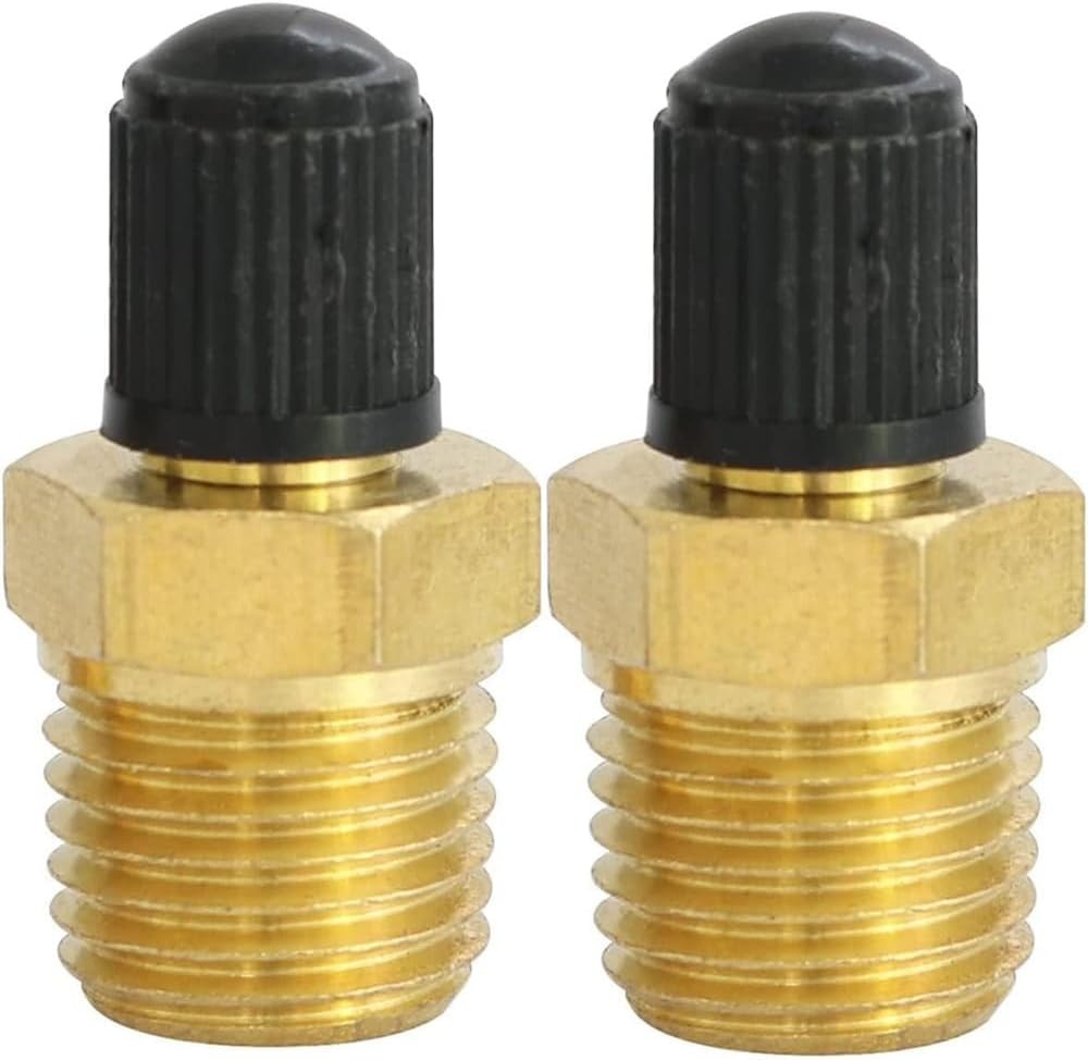 Air Compressor Schrader Valve Core 1/4 NPT 2pcs