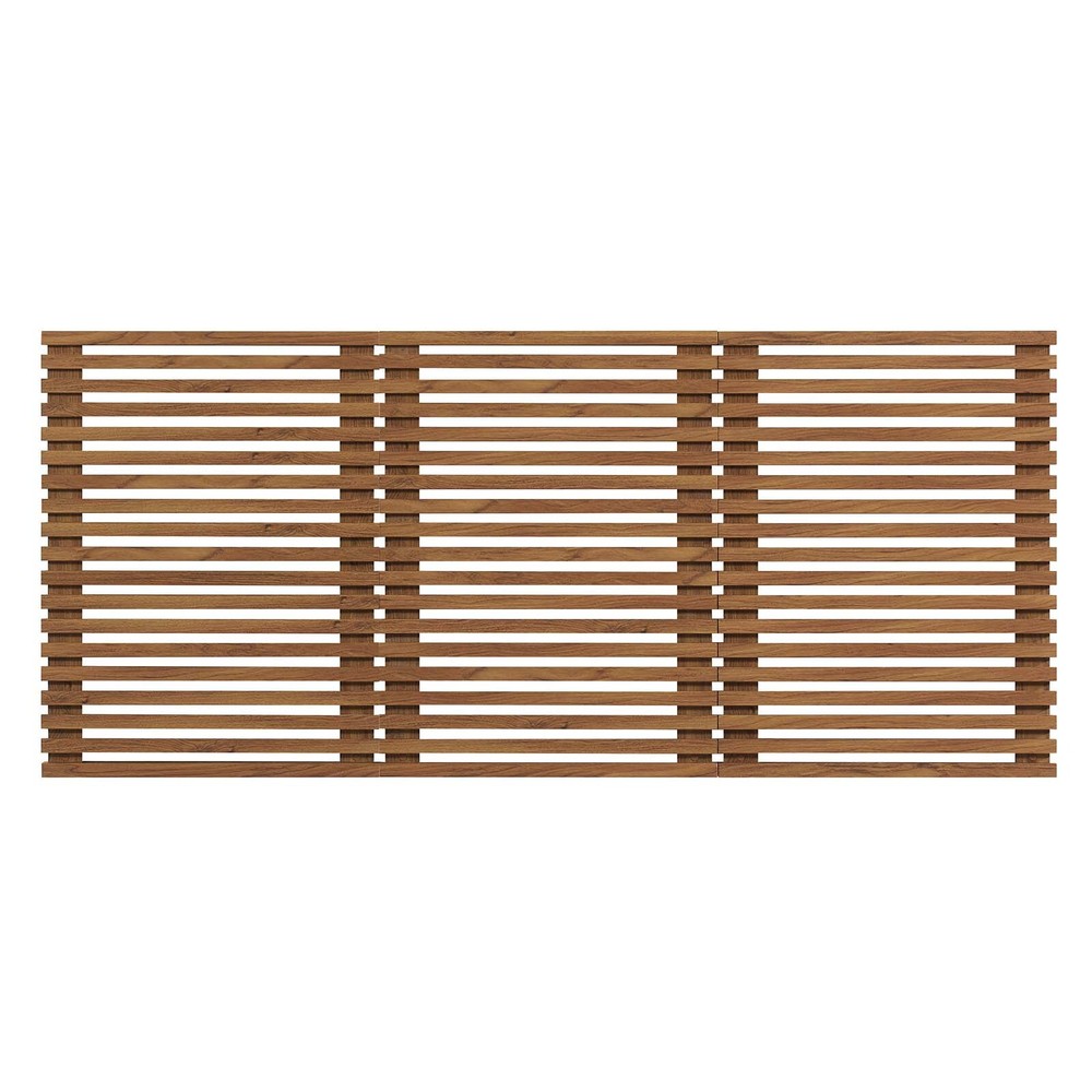 Modway Render Mid-Century Modern Wall-Mount Queen Headboard in Walnut