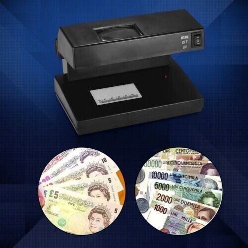 Portable Desktop Counterfeit Bill Detector Cash Currency Notes Checker Machine