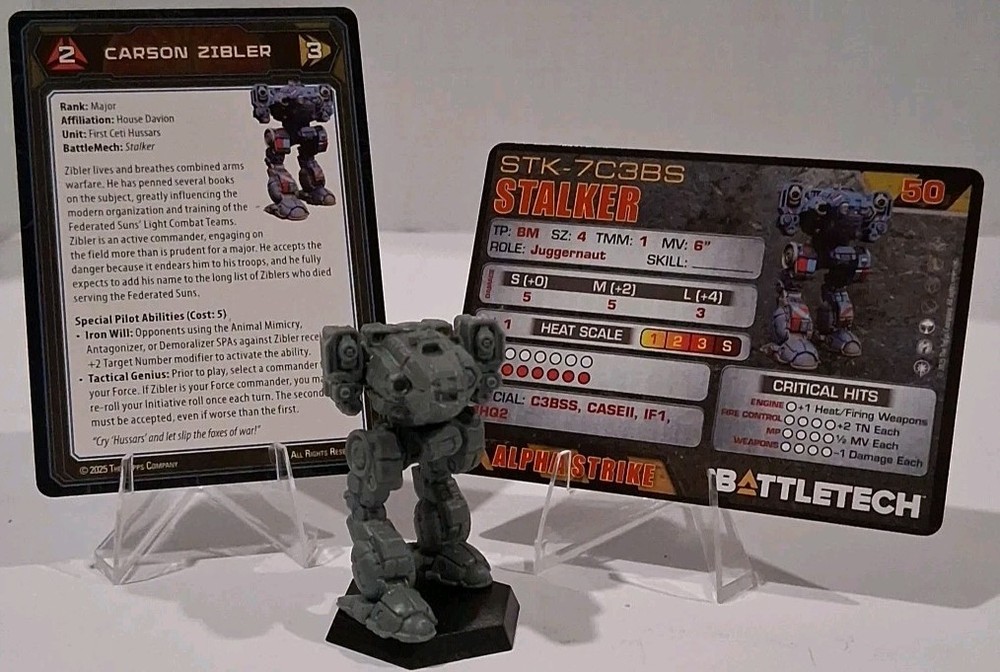 New BattleTech: Stalker Mech 21st Centauri Lancers Command Lance B&N Exclusive