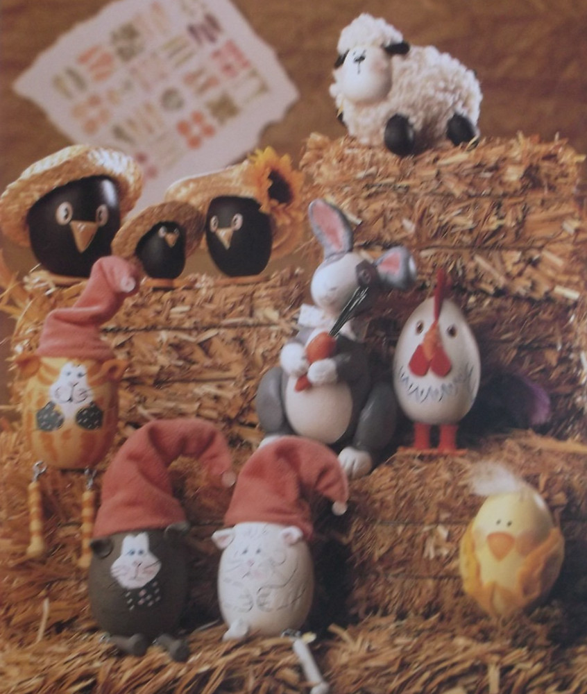 EGG PAINTING & DECORATING craft pattern instruction book 305 designs