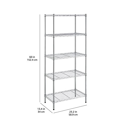 Amazon Basics 5-Shelf Adjustable Storage Shelving Unit - 200 lb Capacity