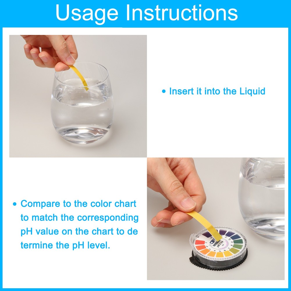 5m/Roll PH Test Paper Strips 12 Roll PH 0-14 Full Range Litmus PH Tester