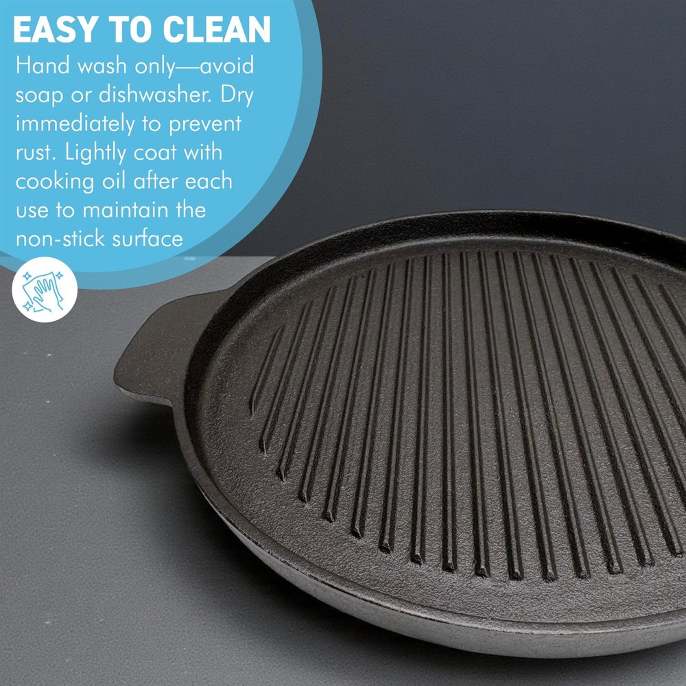 Cast Iron Grill Pan 27cm