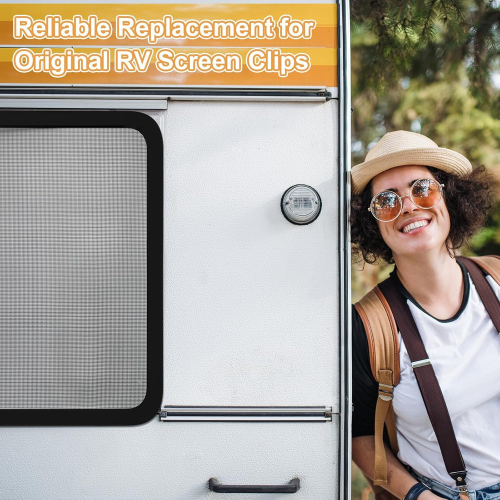 8 Pcs RV Window Replacement Screen Clips Screen Installer Clips Screen Retainers