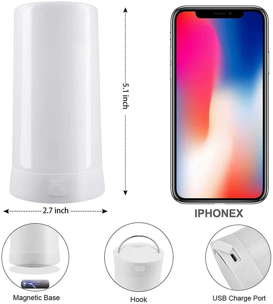 LED Flame Effect Light Flame Lamp 4 Mode USB Rechargeable Fire Light Lantern