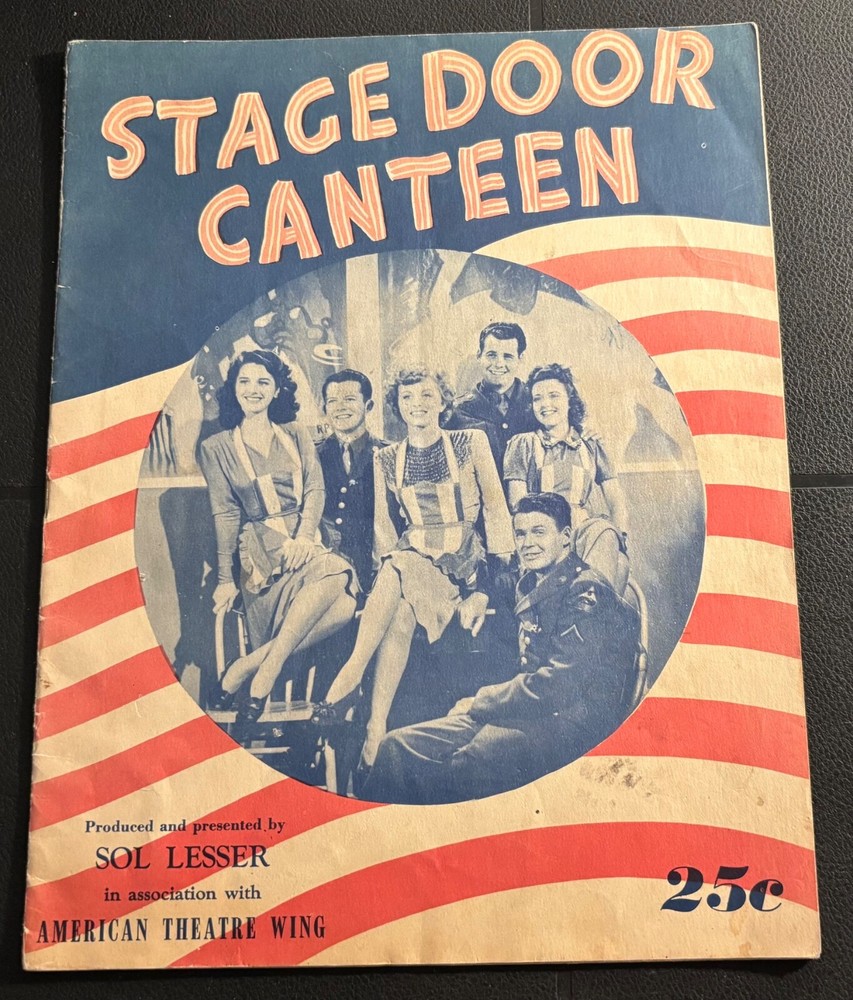 World War II - Stage Door Canteen Program  Sol Lesser Nice Shape!