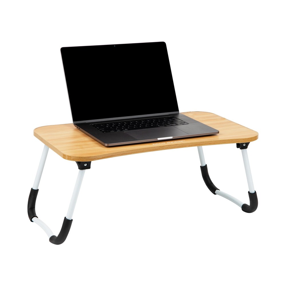 Mind Reader Portable Folding Lap Desk - Laptop Stand Bed Tray, Beige