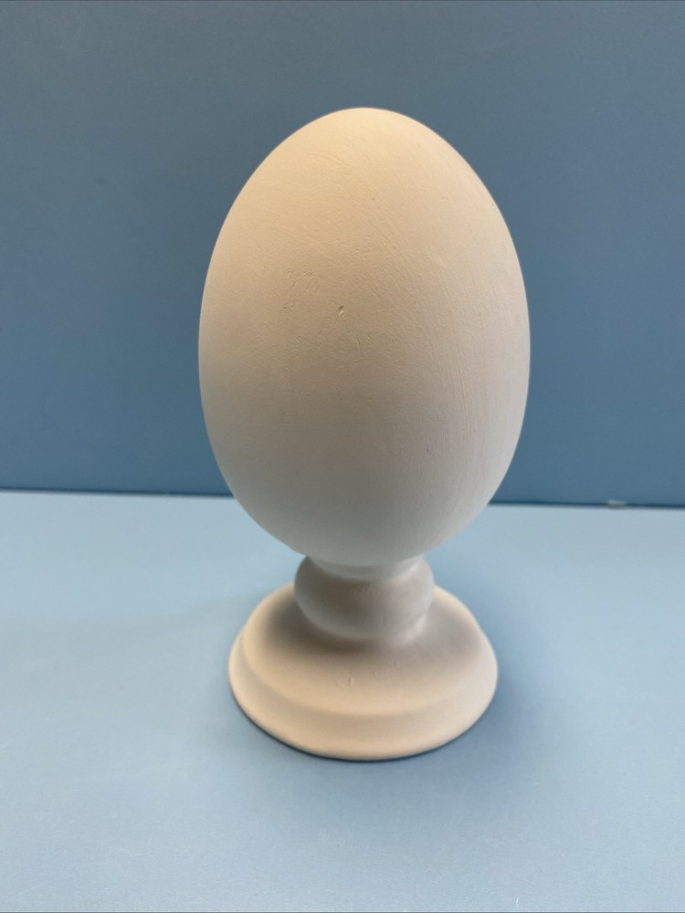Ceramic Bisque Easter Egg Pedestal Ready to Paint For Easter