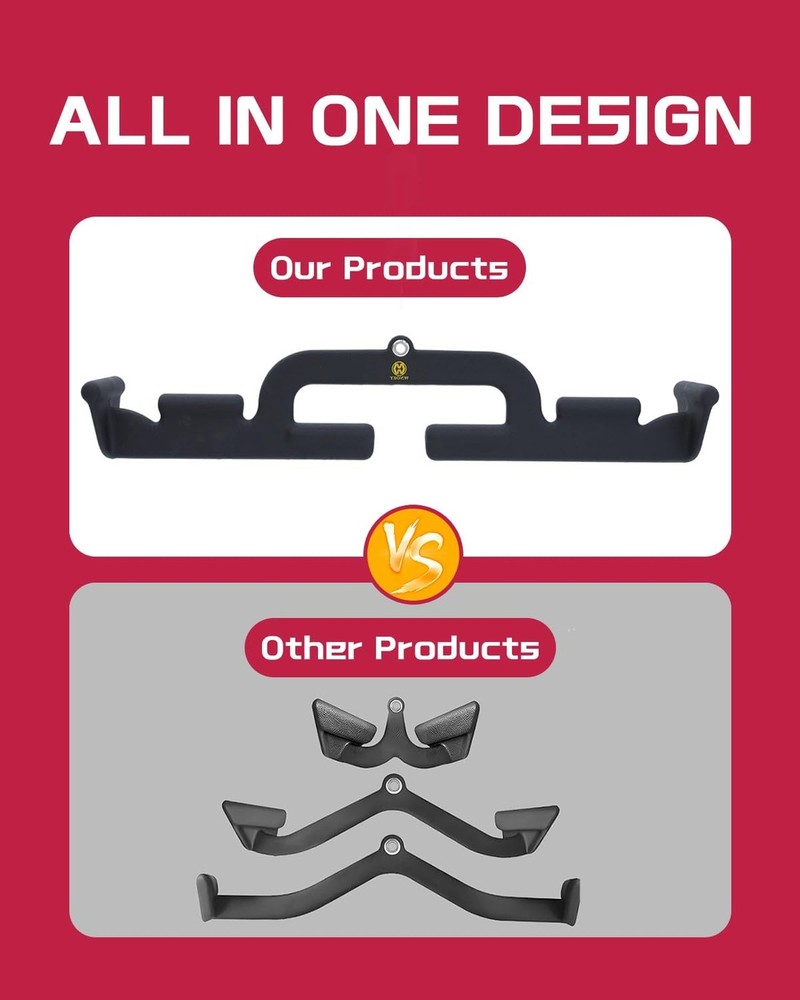 LAT Pull Down Bar with 6 Ergonomic Handles, LAT Pulldown Attachments for Home...