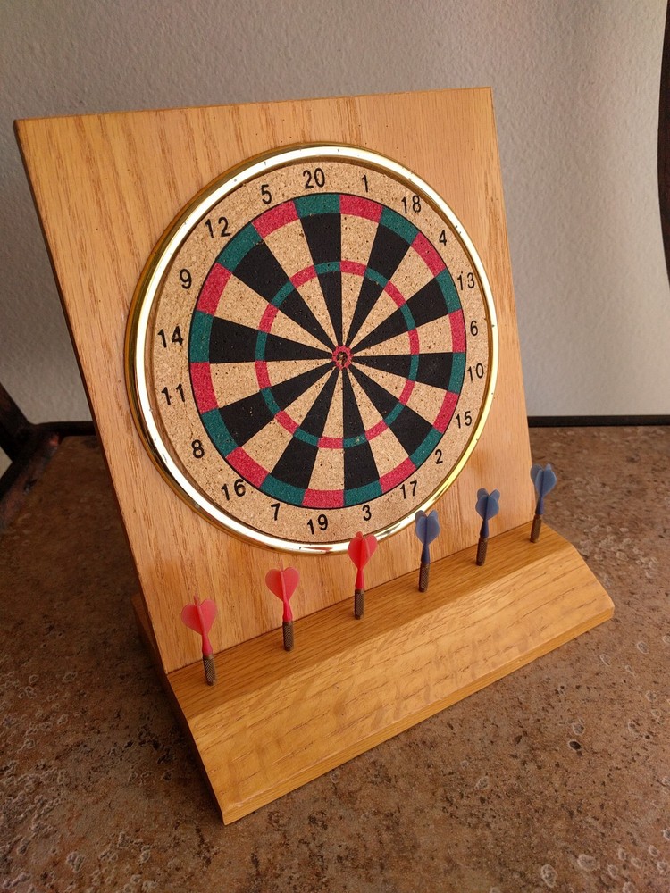 Miniature Desktop Dart Board Set 8" x 7.25"