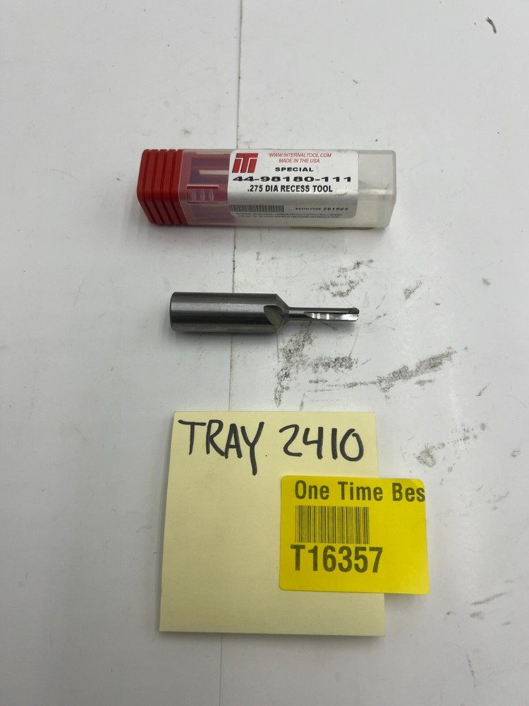 Internal Tool Special 44-98180-111, .275 Diameter Recess Tool, Batch Code 261565
