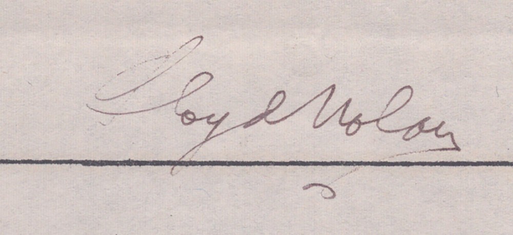 LLOYD NOLAN - DOCUMENT DOUBLE SIGNED 06/26/1946