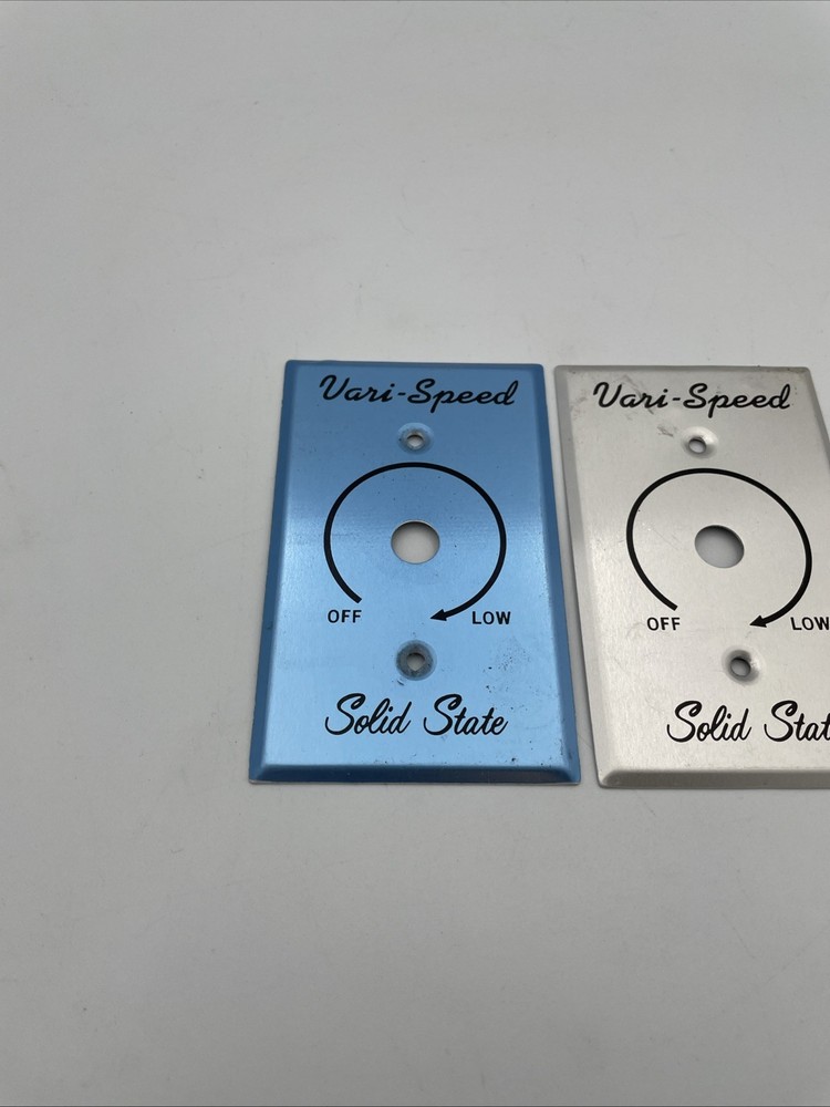 2 Replacement Plates-Airmaster Fan Solid State Vari-Speed Sliver/Blue Plates H2