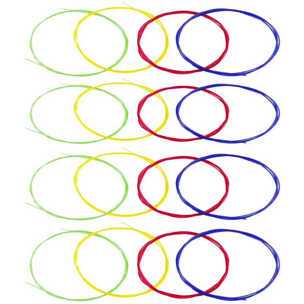 RAUYIVANY Ukulele strings, 4 Packs Colorful Nylon Ukulele strings, Replaceabl