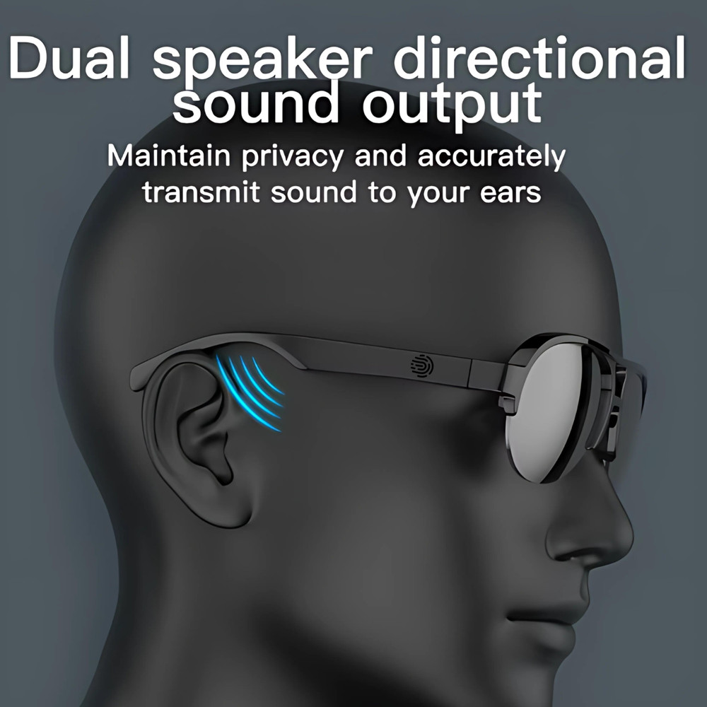 Smart Bluetooth Glasses – Polarized Audio Sunglasses with Mic, UV Protection
