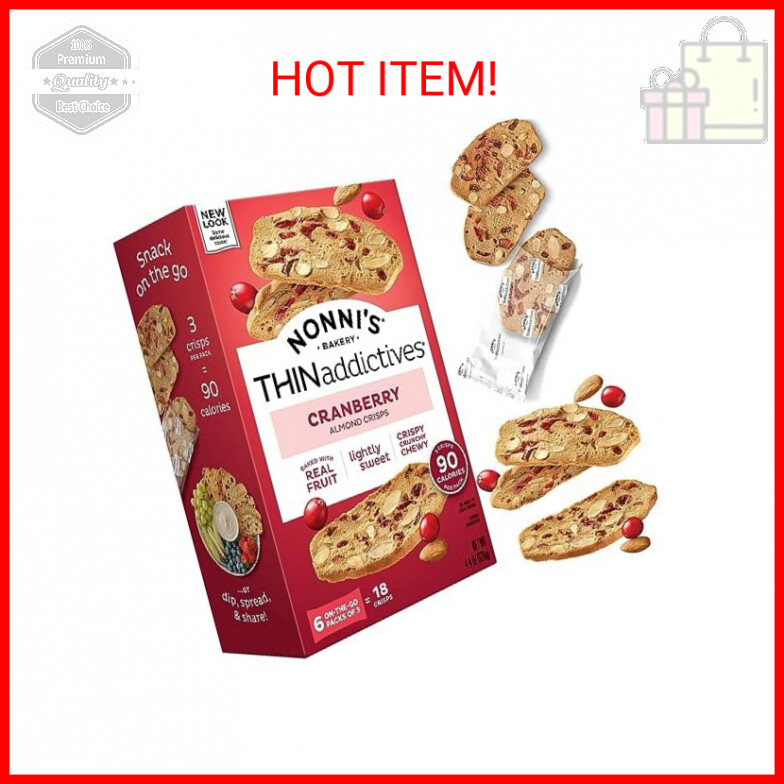 Nonni's, Cranberry Thin addictives, 4.4 Ounce
