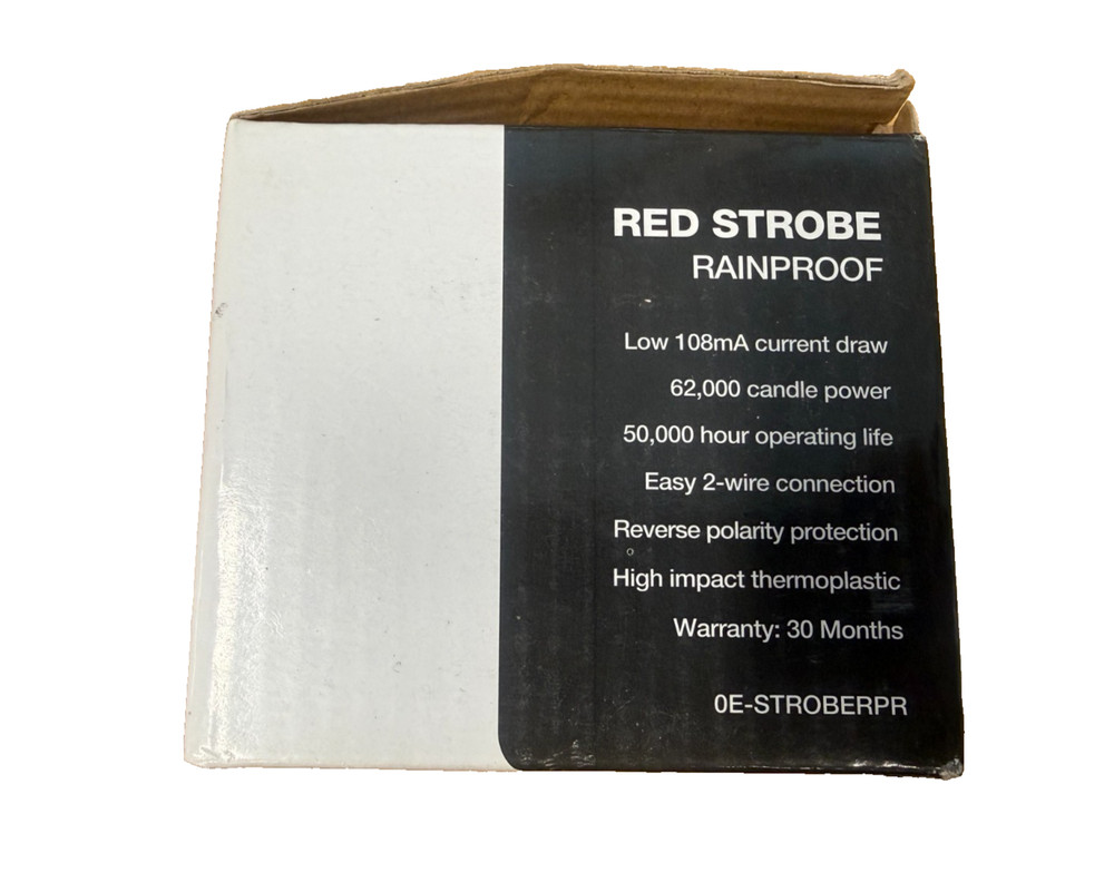 W Box Technologies 0E-STROBERPR Rainproof Strobe, Red