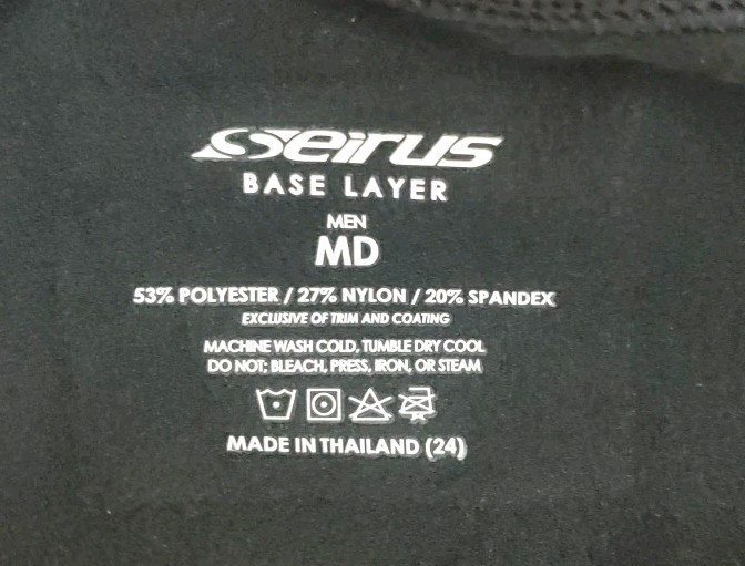 New Seirus Heatwave Body Mapped Base Layer Bottom Black Size Medium