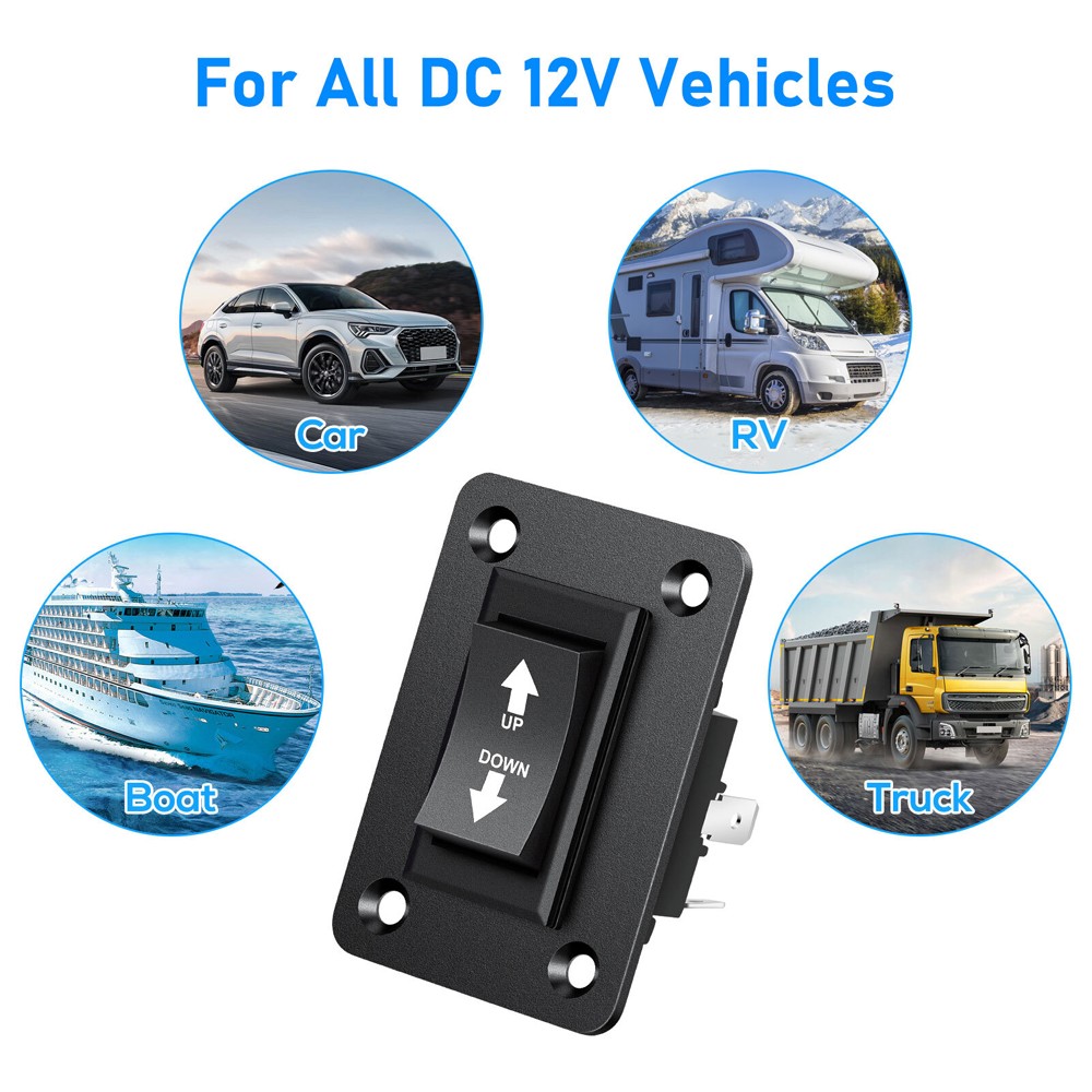 2X 30A DPDT Momentary Reverse Switch Up Down Switch for 5th Wheel Trailer US