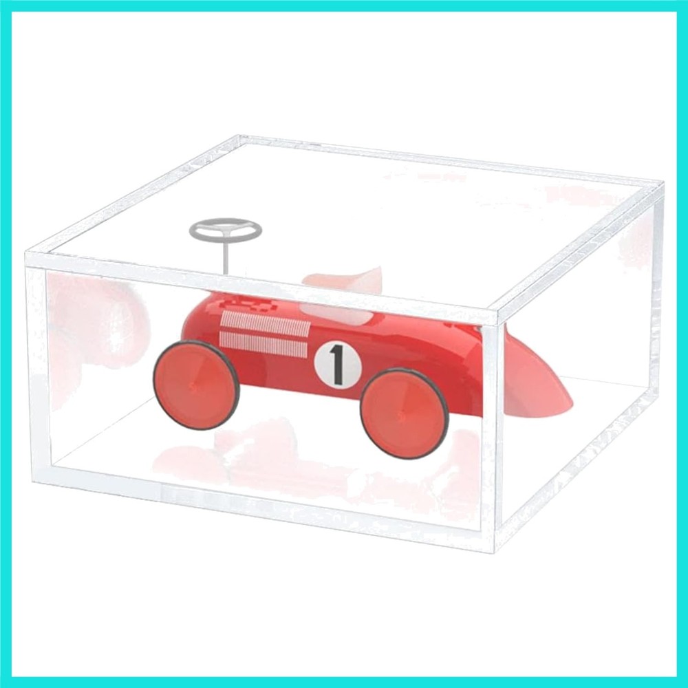 Decorative Acrylic Box with Lid, Clear Cube Display Case, Multi-Purpose Box S...