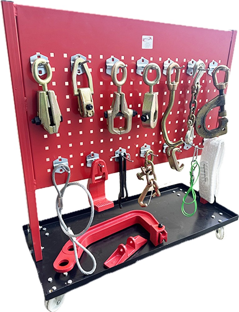 15pcs Auto Body Frame Machine Pulling Tool & Clamps Set w/Portable Hanging Board
