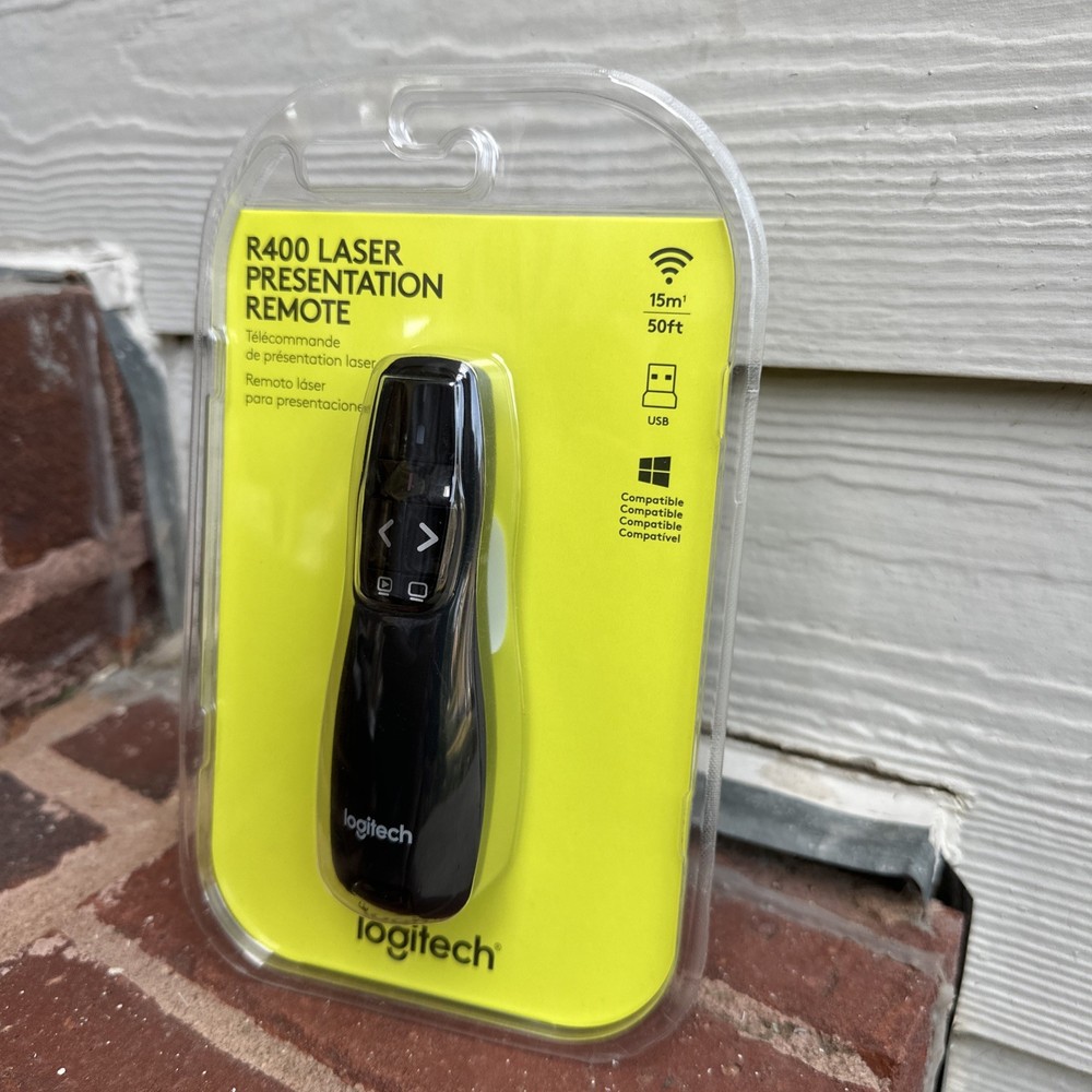 Logitech R400 Laser Presentation Remote - Black - NEW