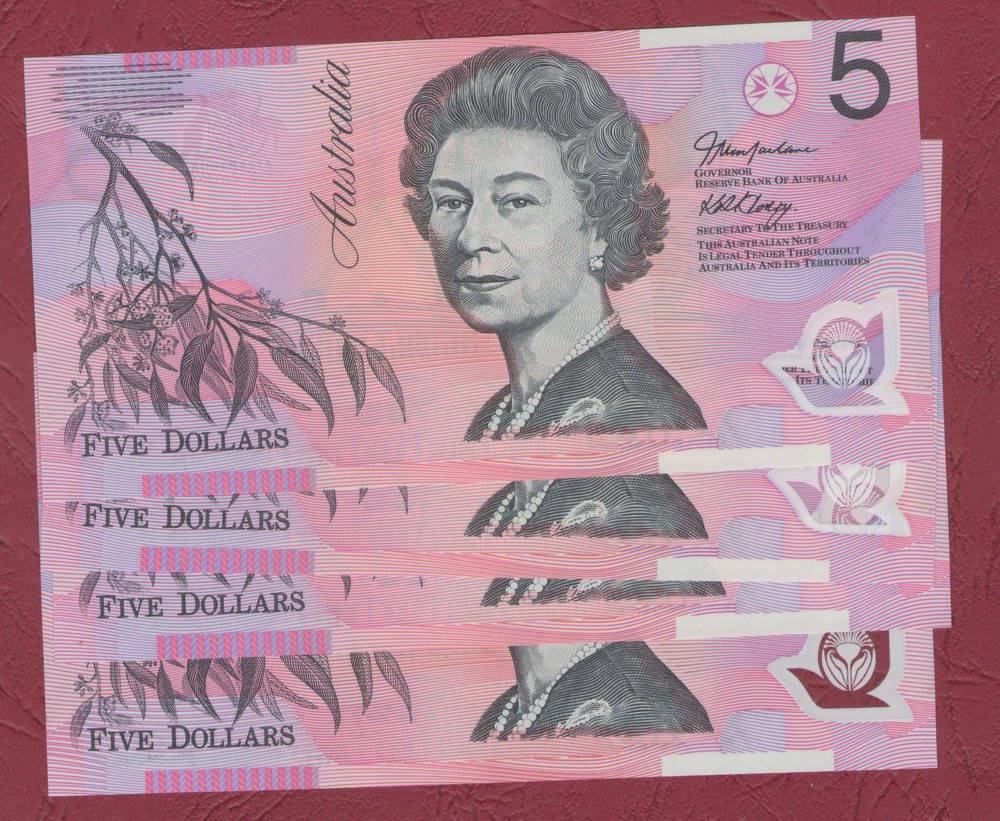 AUSTRALIAN BANKNOTE $5 Five Dollars 2003 LAST PREFIX EA03 UNC