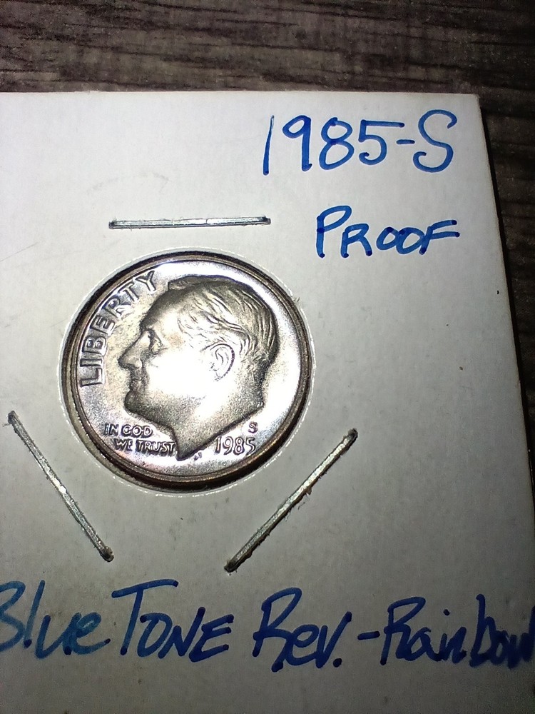 TONED 1985 S ROOSEVELT DIME PROOF