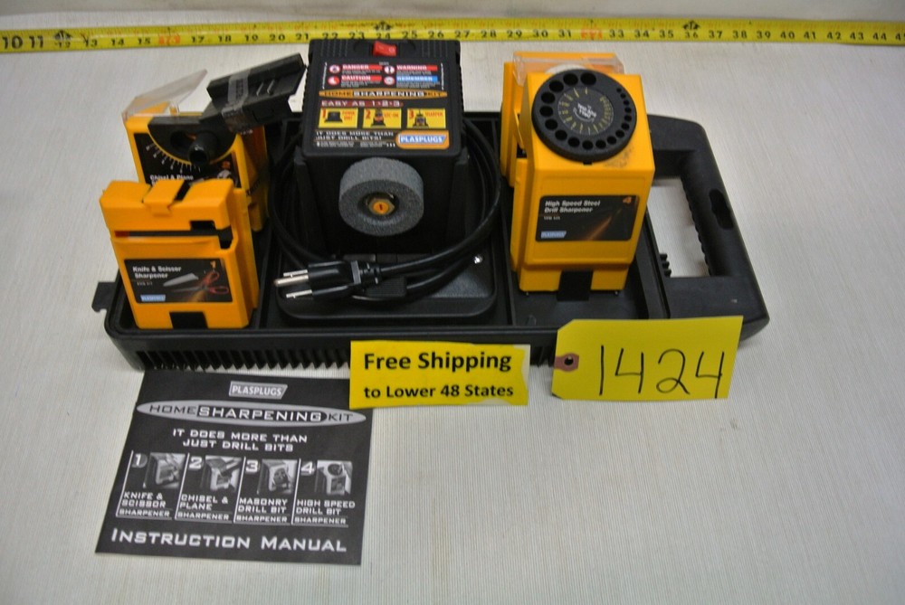 PLASPLUGS Home Sharpening Kit (knives-scissors-chisels-planes-drill bits)