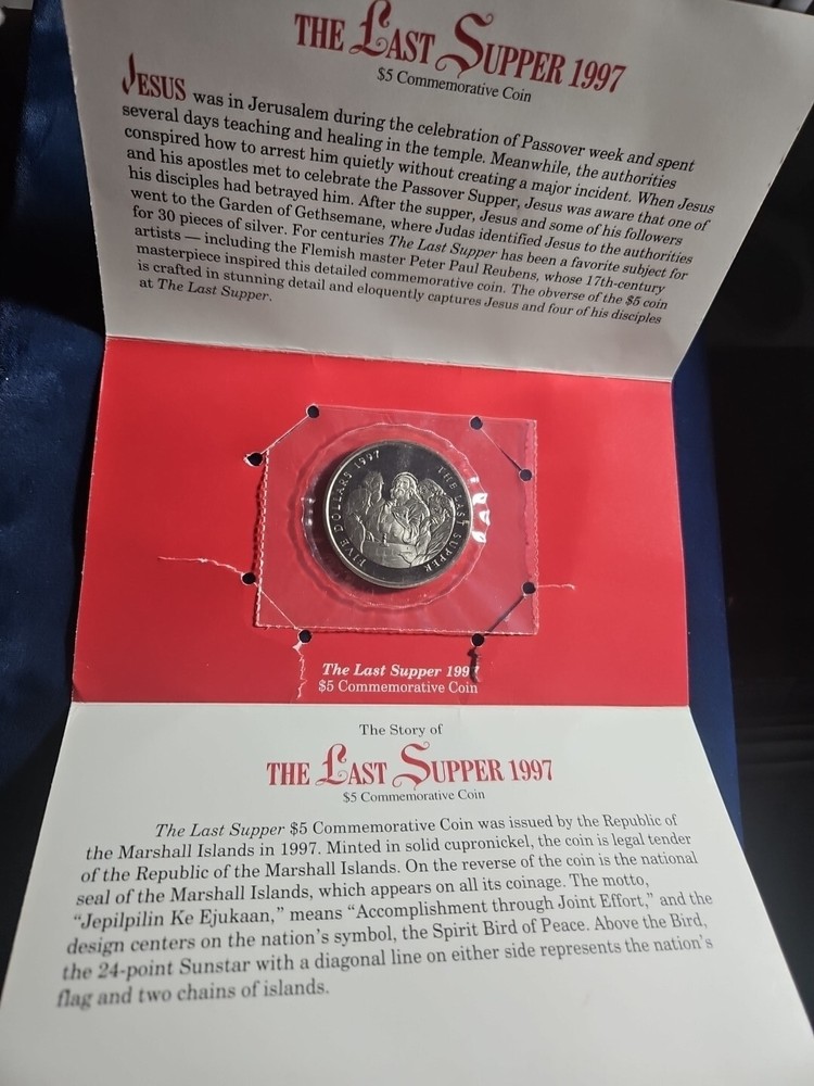 1997 Last Supper $5 Commemorative coin. (MT.#40048)
