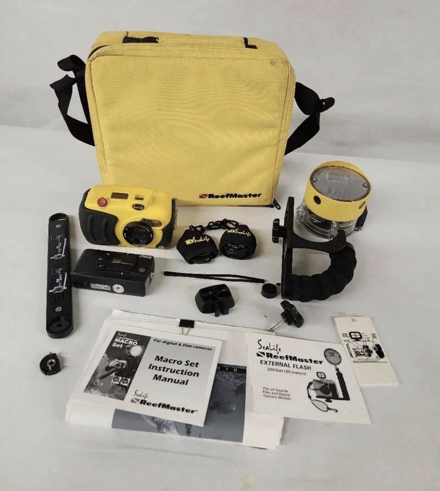 SeaLife ReefMaster Underwater Camera Kit – Housing, Flash, Handle, Case & Care