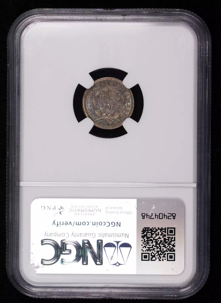 1858 Liberty Seated Half Dime NGC MS-66