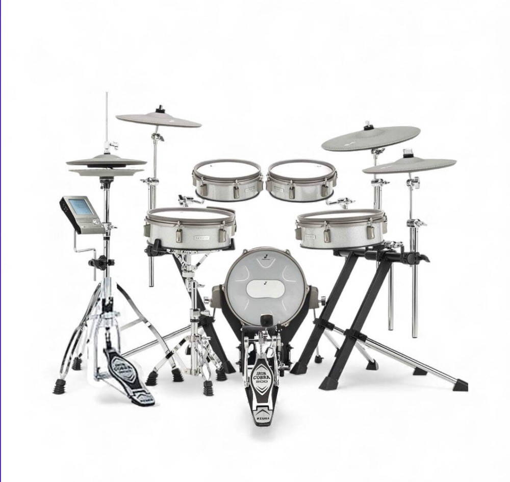 EFNOTE 3B Acoustic Designed Electronic Drum Set White Sparkle