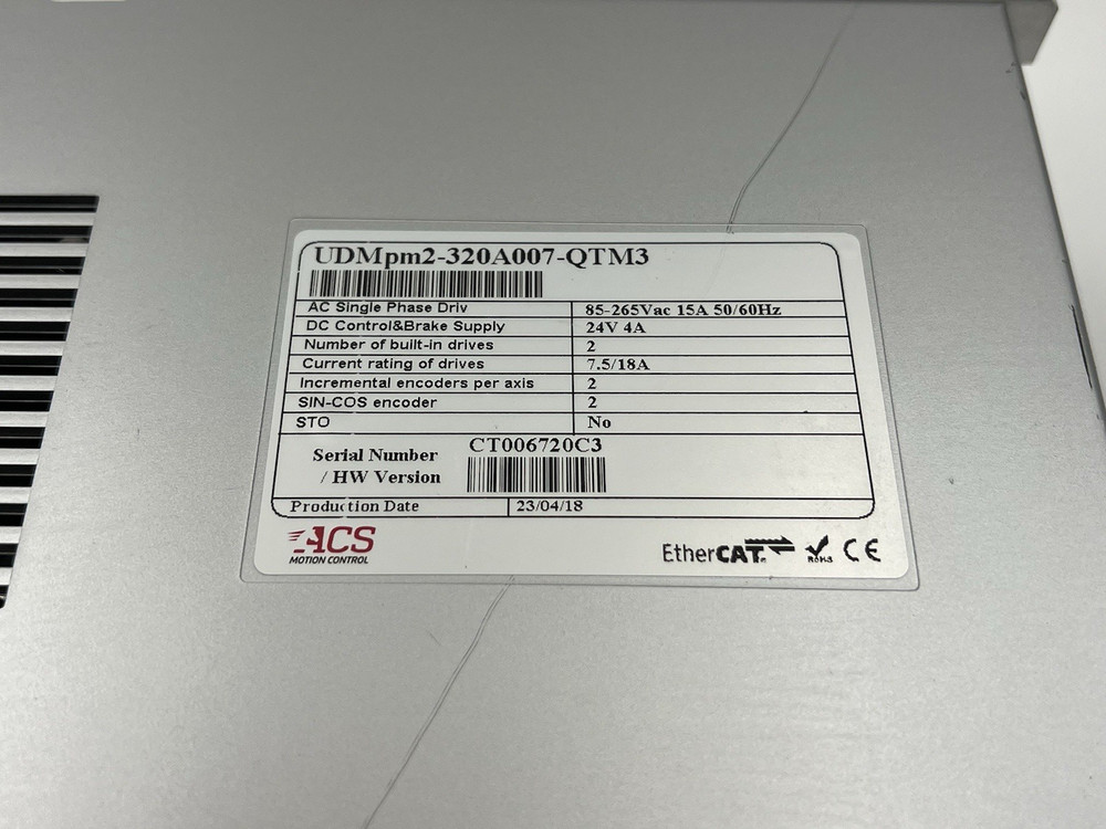 ACS MOTION CONTROL CONTROLLER UDMpm2-320A007-QTM3