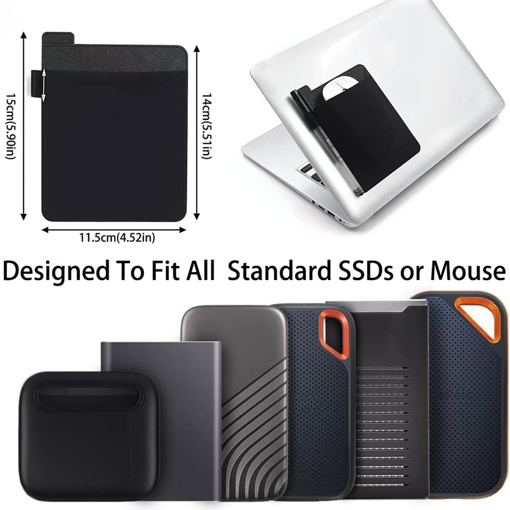 2 Pack Portable Hard Drive Sleeve for Laptop - SSD Solid State Drive - Reusab...