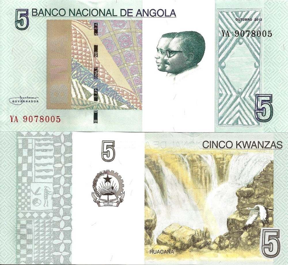Angola 5 kwanzas 2012 P-151A UNC