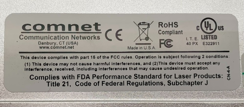 COMNET CNFE2MC SINGLE 10/100 MEDIA CONVERTER