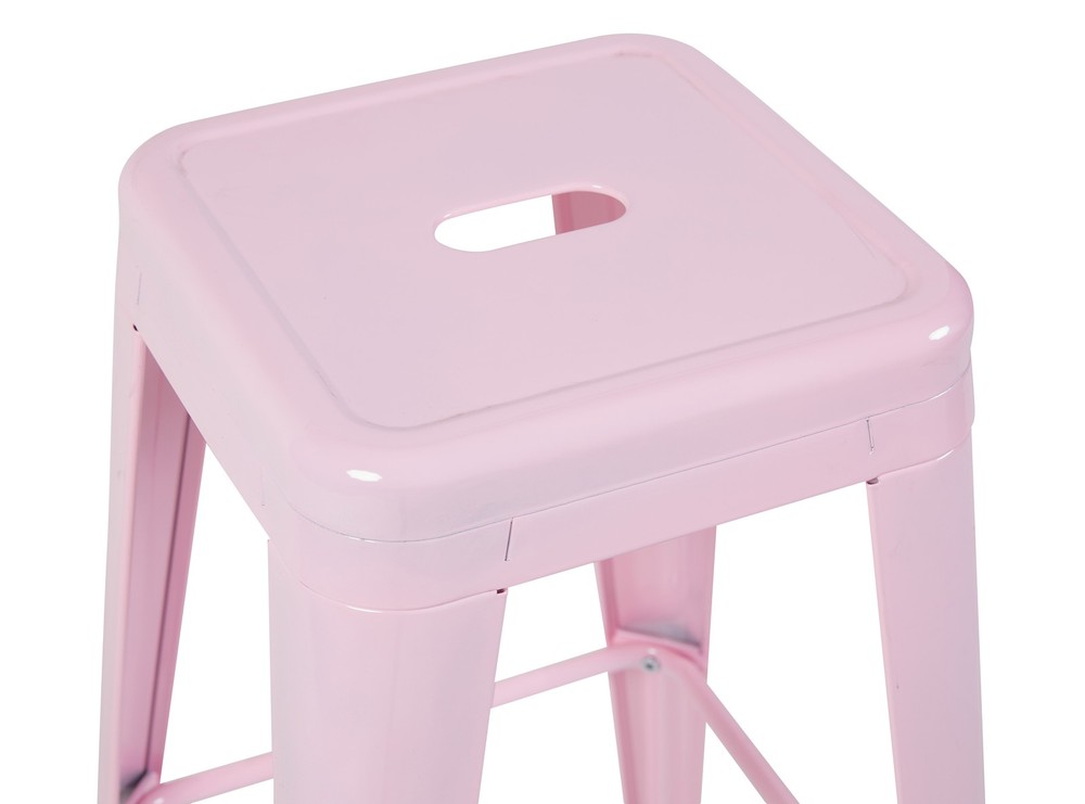 24 Inch Counter Height Stool, Backless Metal Bar Stools Set of 4, Non-Stackabl