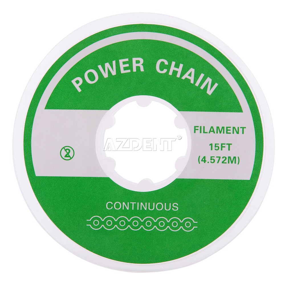 1 Roll Dental Orthodontic Elastolink Power Chain Short Size 15 Sheet Clear