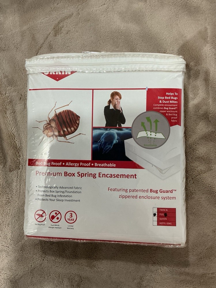 Orkin Bug Guard Zippered Enclosure System Bed Bug Proof Fabric Full Size New