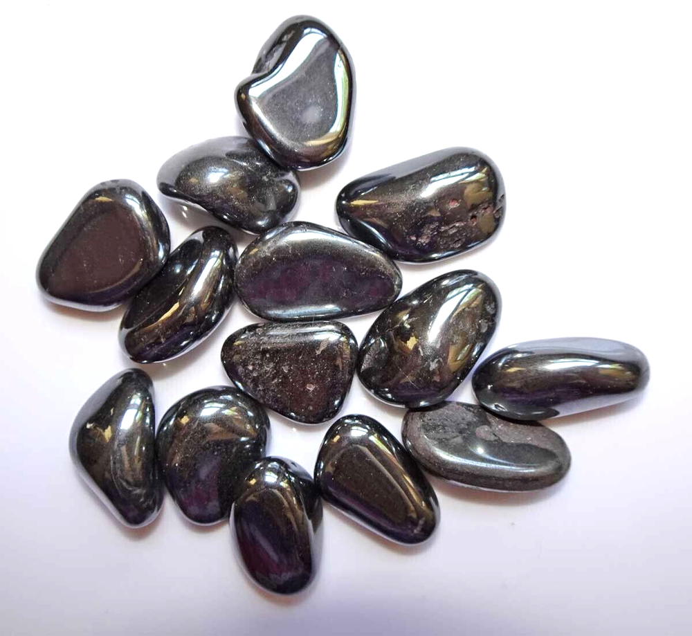 Hematite - 14 Tumbled Stones rt422c