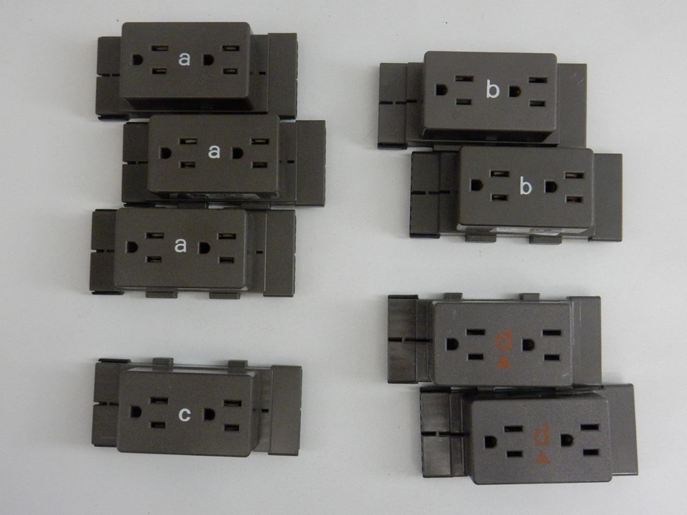 8x Herman Miller Panel System Type I A1311 Duplex Cubical Receptacle A,B,C,D