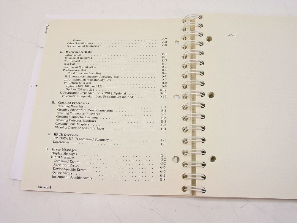 HP 8156A Attenuator Operating & Programming Guide - Softcover Bound