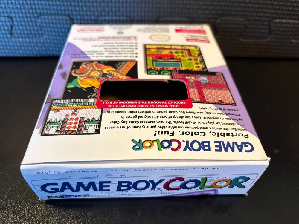 1999 Game Boy Color (Atomic Purple) - Empty custom design display box