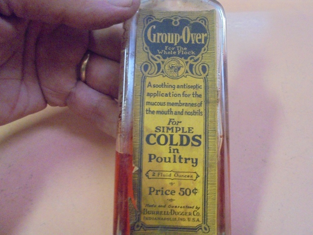 Vintage Group Over For Simple Colds in Poultry bottle