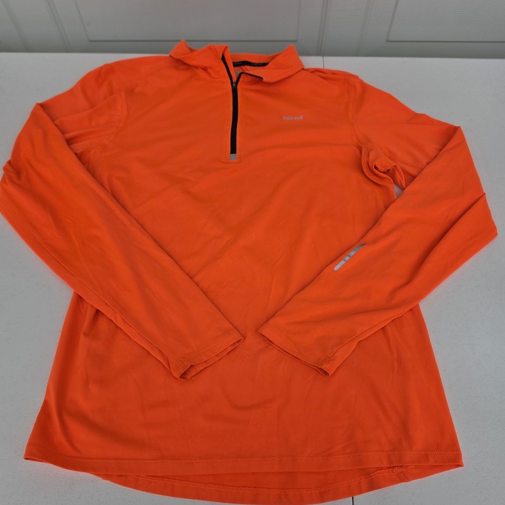 Hind Men's Half Zip Performance Running Jersey Orange Size Medium
